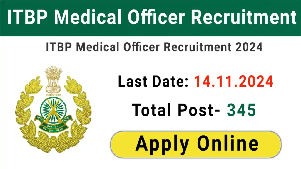 ITBP Medical Officer Recruitment 2024